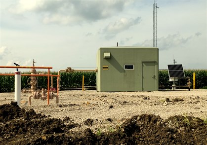 Well house and solar panel