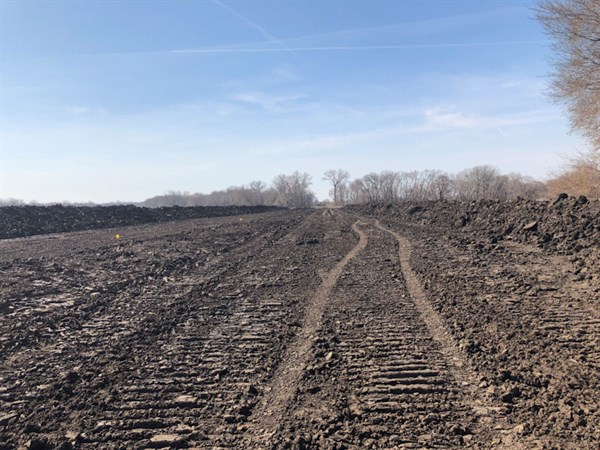 Top soil removed and stockpiled