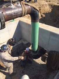 Welding a riser