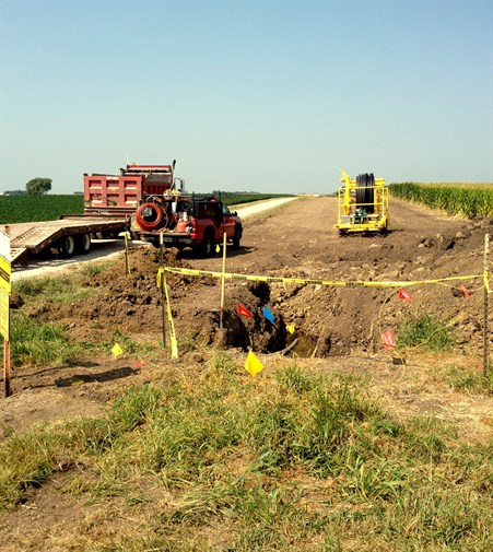 Tie in to directional drill under road